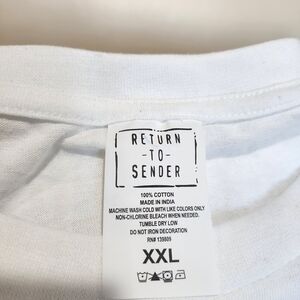 Return to Sender Men's White Casual  Shirt Organic Puff New With No Tag.